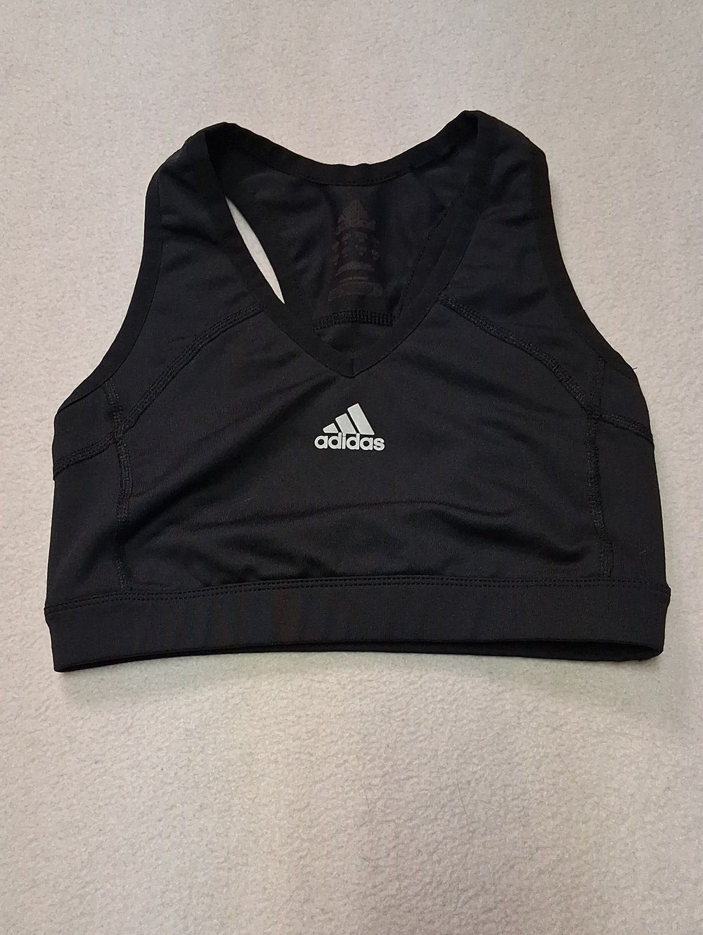 4/20$ adidas Black Racerback Swim Bikini Top
